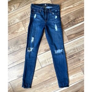 7 For All Mankind Jeans The Skinny Distressed Women’s